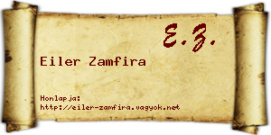 Eiler Zamfira névjegykártya